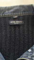 Giubbino Miss Sixty Luxury denim nero Y2K taglia L