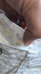 Pantaloncini bianchi donna Y2K vita bassa con zip (M)