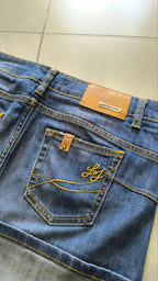 Minigonna Liu Jo Jeans Y2K denim vita bassa (M) Vintage Skirt Embroidered