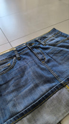 Minigonna Liu Jo Jeans Y2K denim vita bassa (M) Vintage Skirt Embroidered