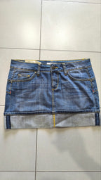 Minigonna Liu Jo Jeans Y2K denim vita bassa (M) Vintage Skirt Embroidered