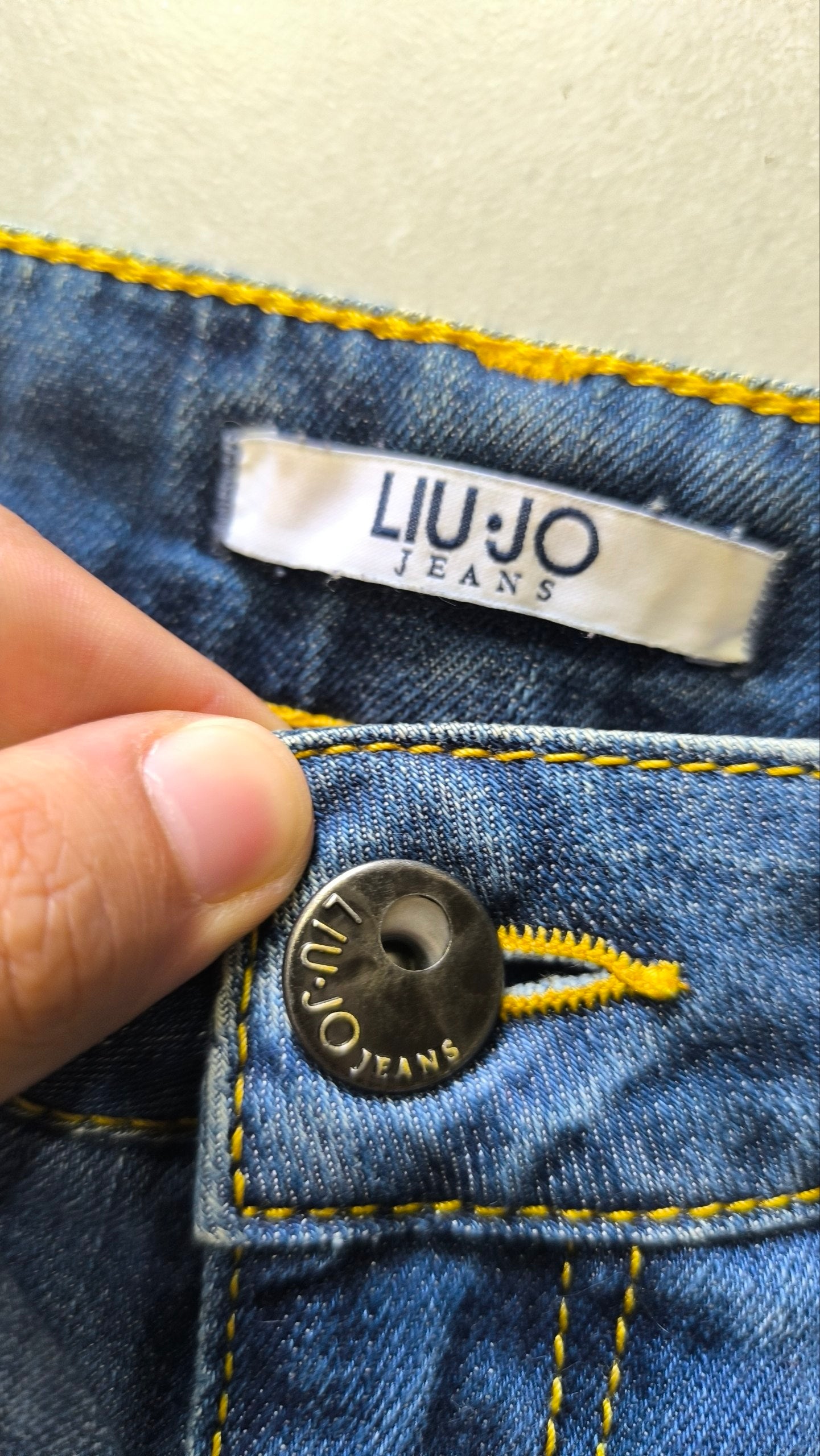Minigonna Liu Jo Jeans Y2K denim vita bassa (M) Vintage Skirt Embroidered