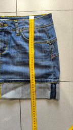 Minigonna Liu Jo Jeans Y2K denim vita bassa (M) Vintage Skirt Embroidered