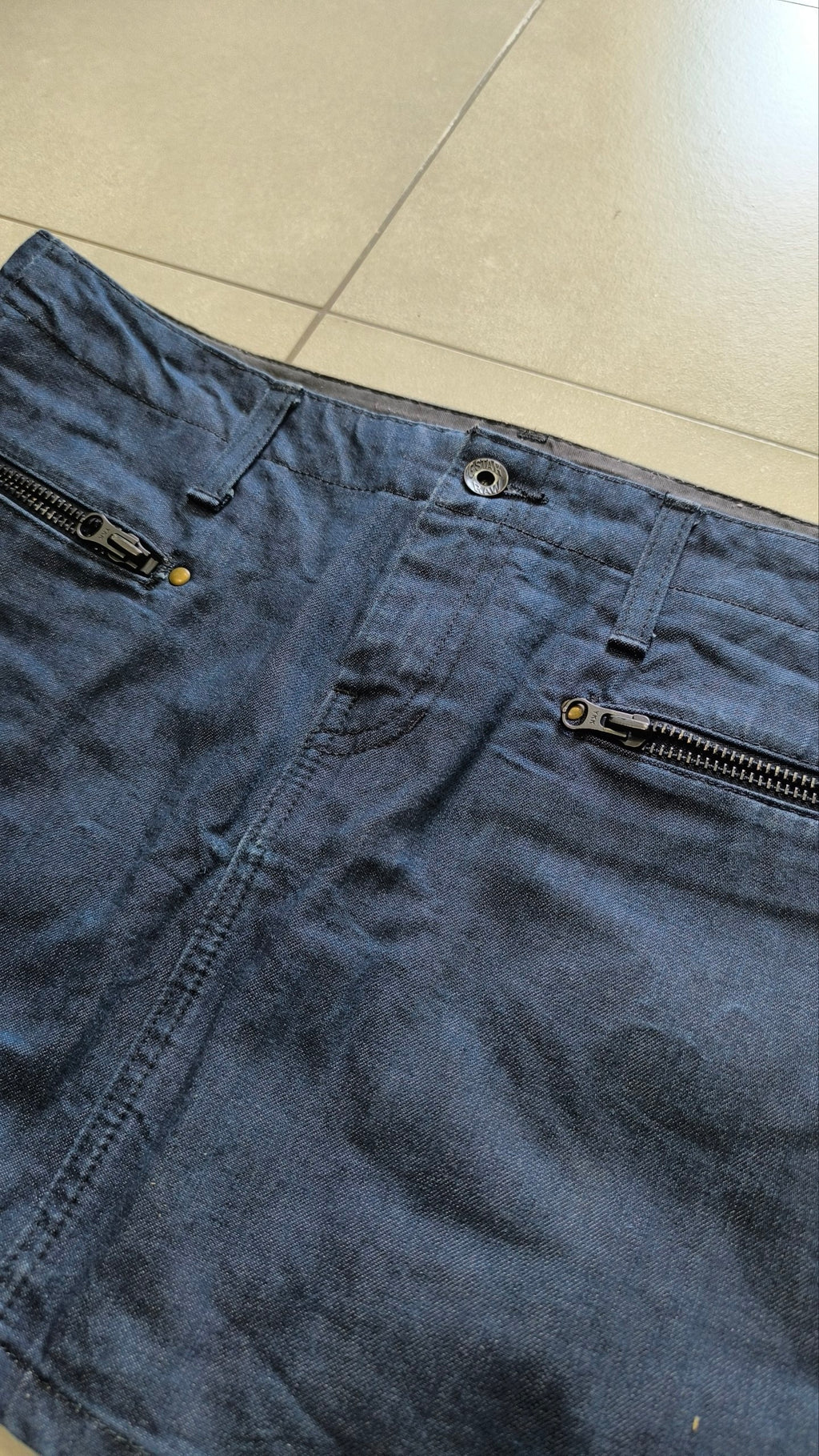 Minigonna G-Star RAW denim blu Y2K vita bassa L