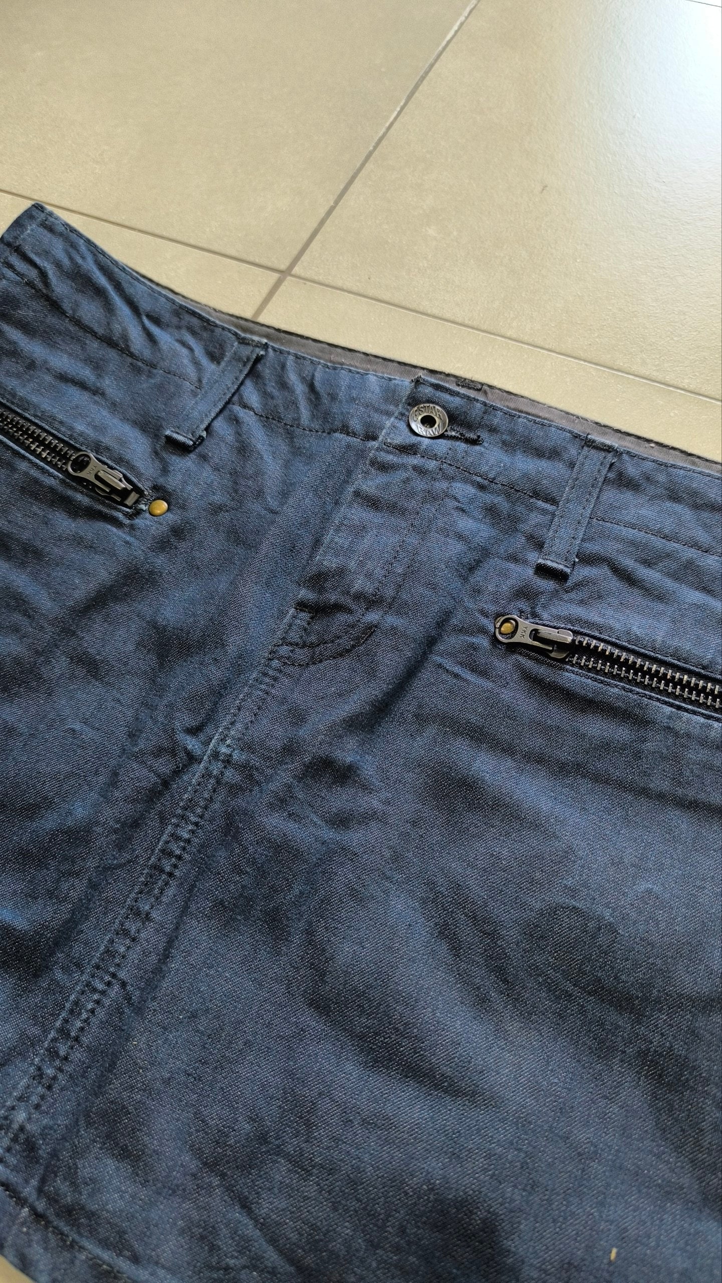 Minigonna G-Star RAW denim blu Y2K vita bassa L