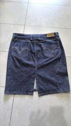 Gonna Levi’s jeans denim scuro vintage vita bassa L Y2K Rare Levis Piece