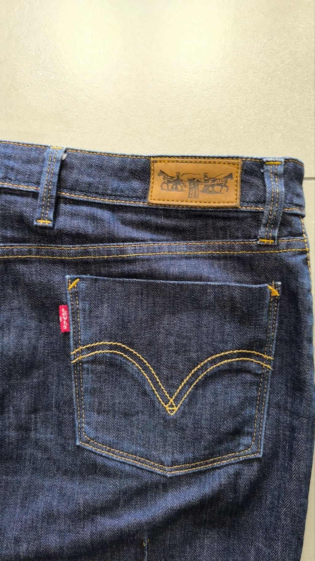 Gonna Levi’s jeans denim scuro vintage vita bassa L Y2K Rare Levis Piece