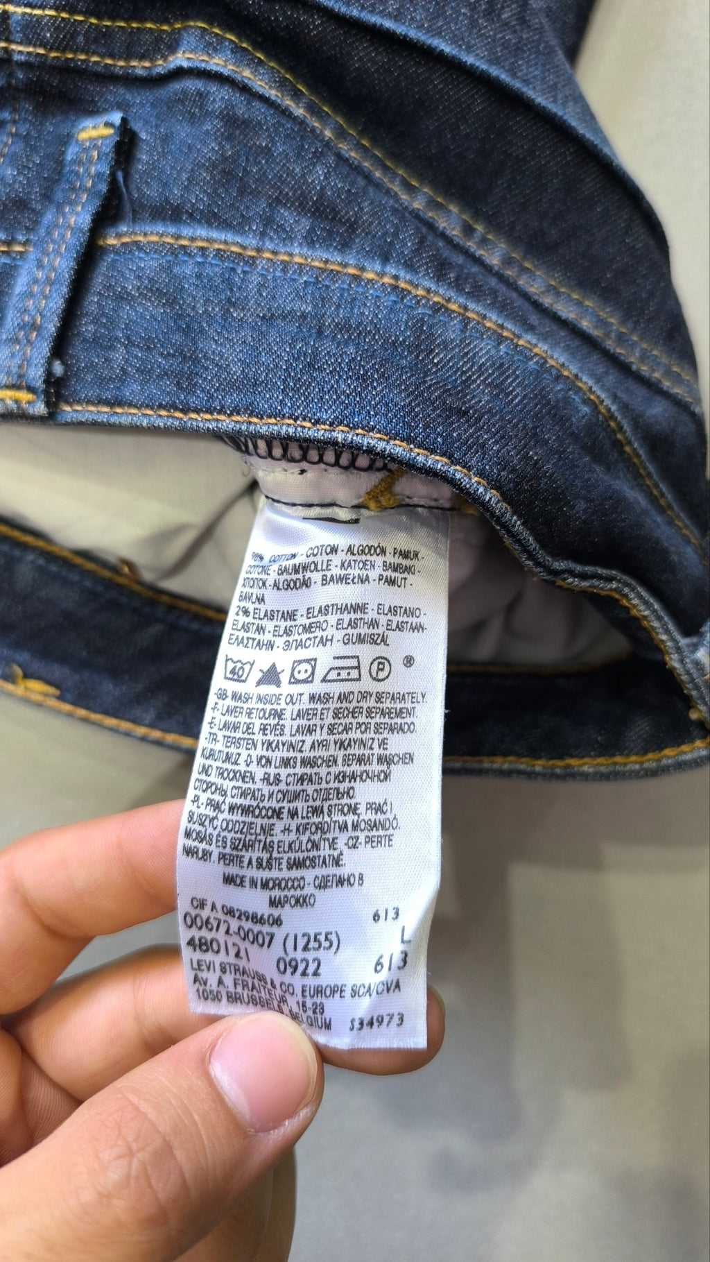 Gonna Levi’s jeans denim scuro vintage vita bassa L Y2K Rare Levis Piece