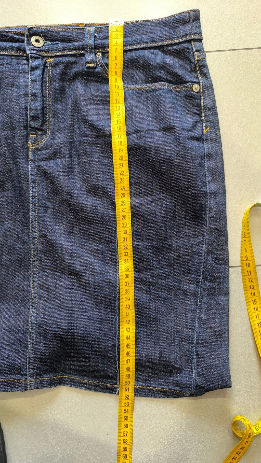 Gonna Levi’s jeans denim scuro vintage vita bassa L Y2K Rare Levis Piece