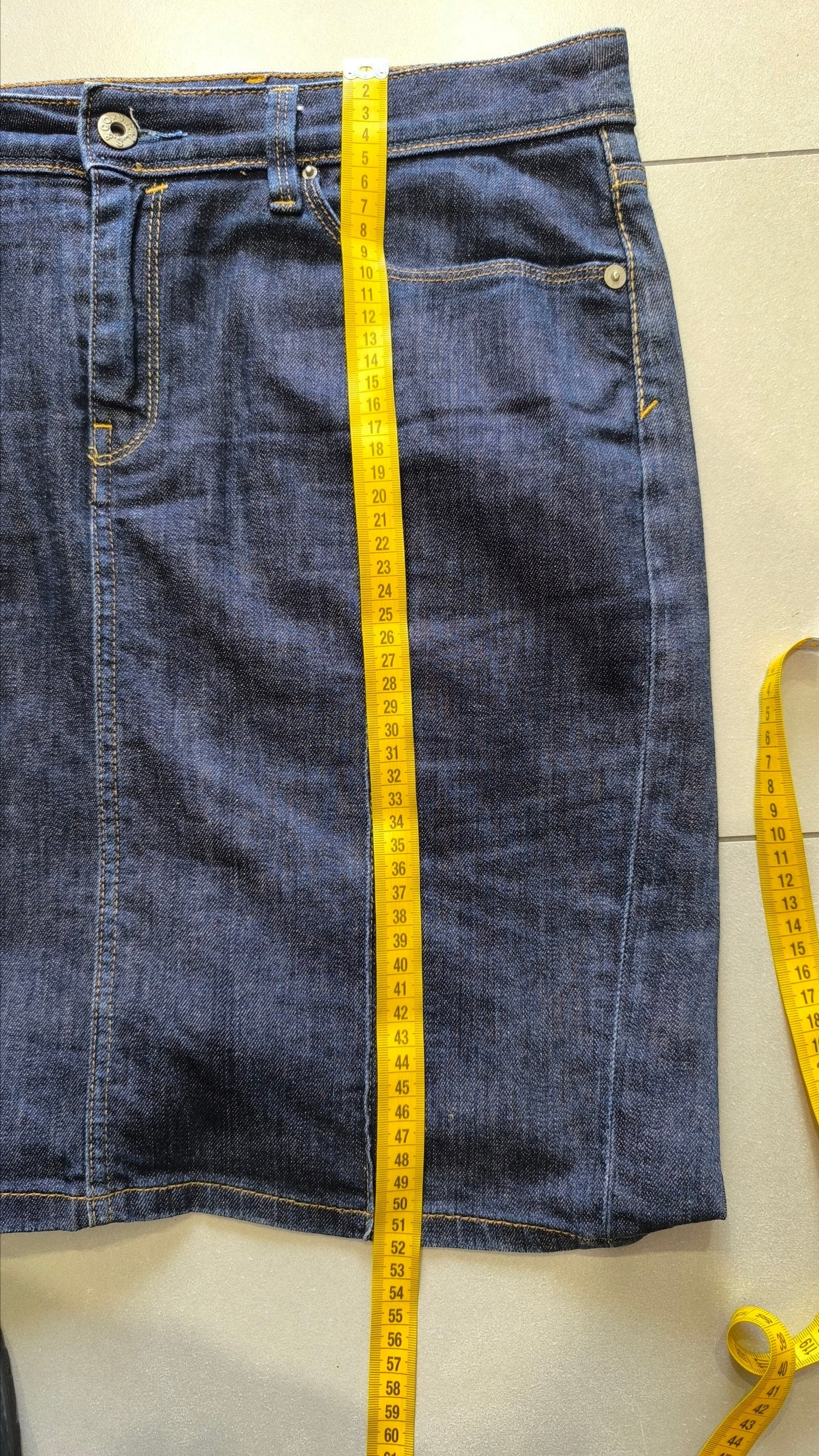 Gonna Levi’s jeans denim scuro vintage vita bassa L Y2K Rare Levis Piece