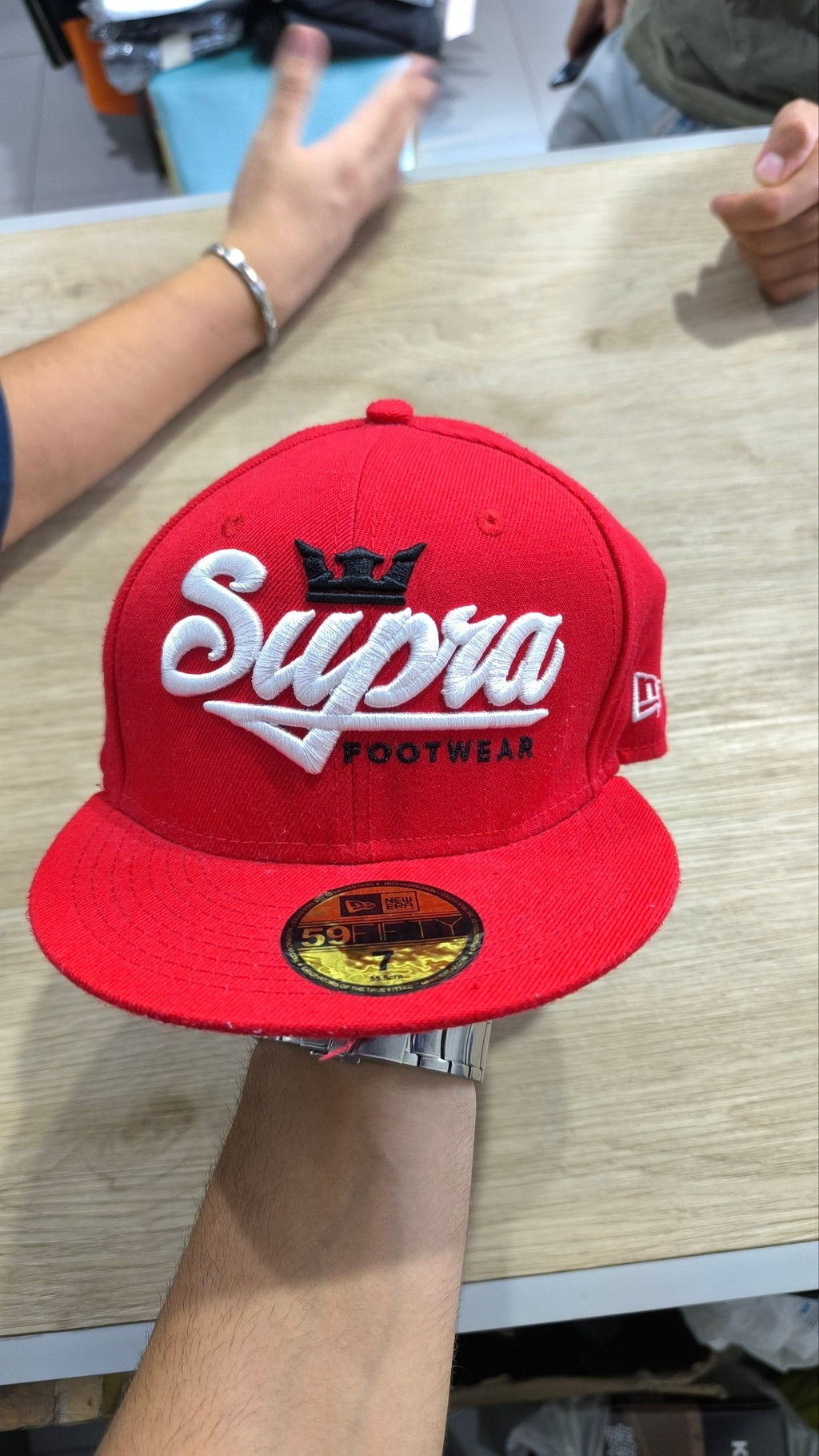 Cappello New Era 59FIFTY Supra Footwear rosso taglia 7