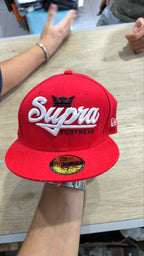 Cappello New Era 59FIFTY Supra Footwear rosso taglia 7
