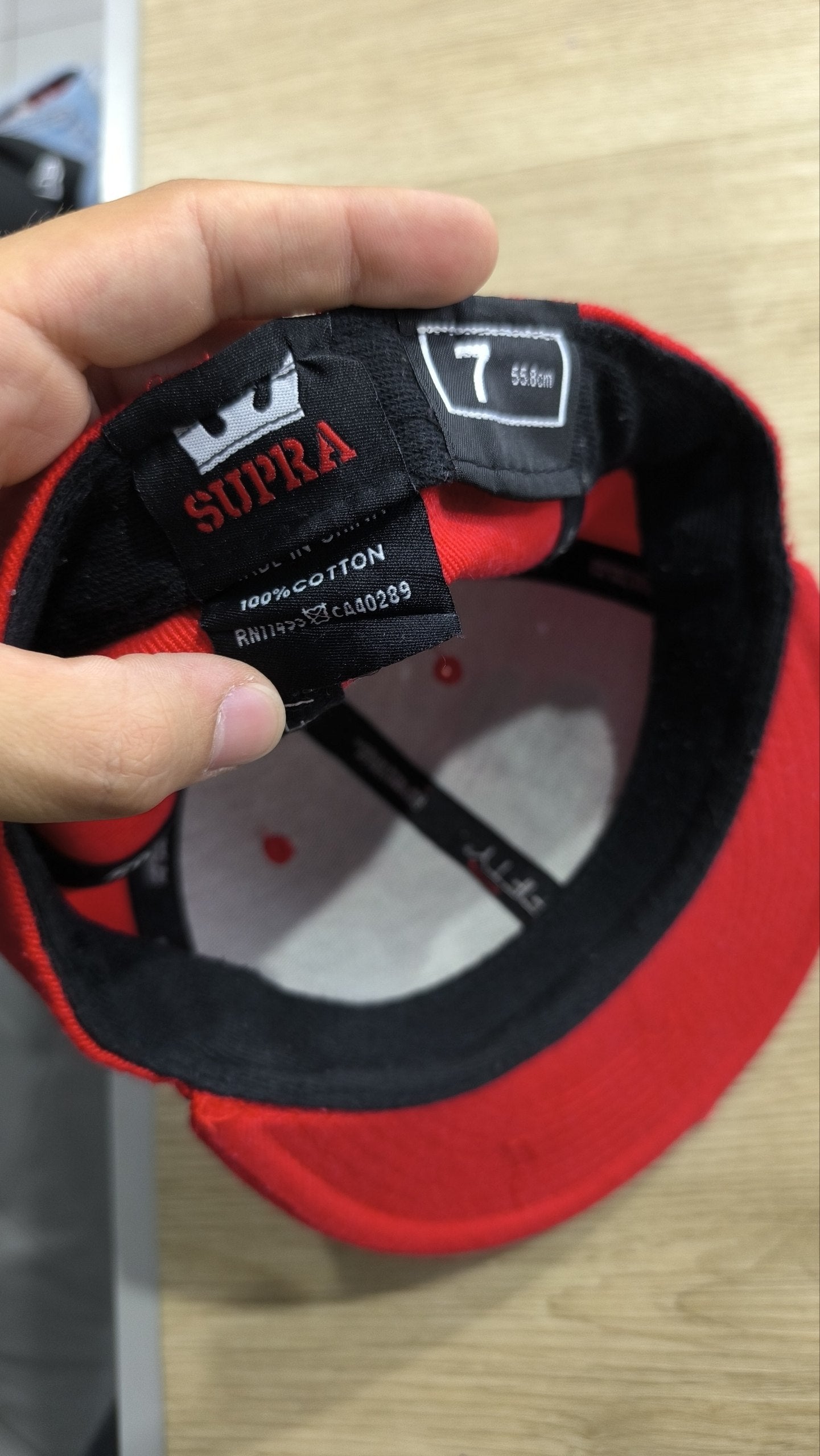 Cappello New Era 59FIFTY Supra Footwear rosso taglia 7