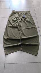 Pantalone uomo wide leg verde oliva cotone sartoriale Baggy Fit Vintage Y2K