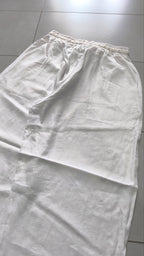 Pantalone uomo balloon bianco misto lino wide leg Baggy Fit - Linen Pants Vintage Y2K