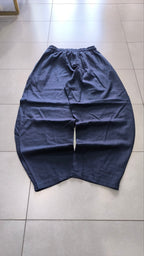 Pantalone uomo balloon Blu misto lino wide leg Baggy Fit - Linen Pants Vintage Y2K
