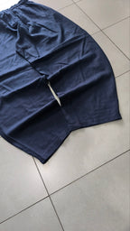 Pantalone uomo balloon Blu misto lino wide leg Baggy Fit - Linen Pants Vintage Y2K