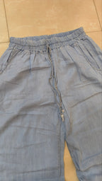 Pantaloni azzurri wide leg con elastico in vita Super Baggy Fit Light Pants Taglia Unica