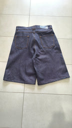 Jorts Static Studio Raw Denim Blu patch streetwear Vintage Y2K Printed Particular Hip-Hop (L)