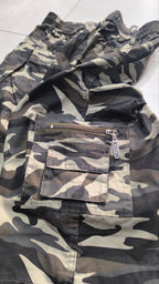 Bermuda cargo camouflage baggy vintage Y2K Jorts "Dark"