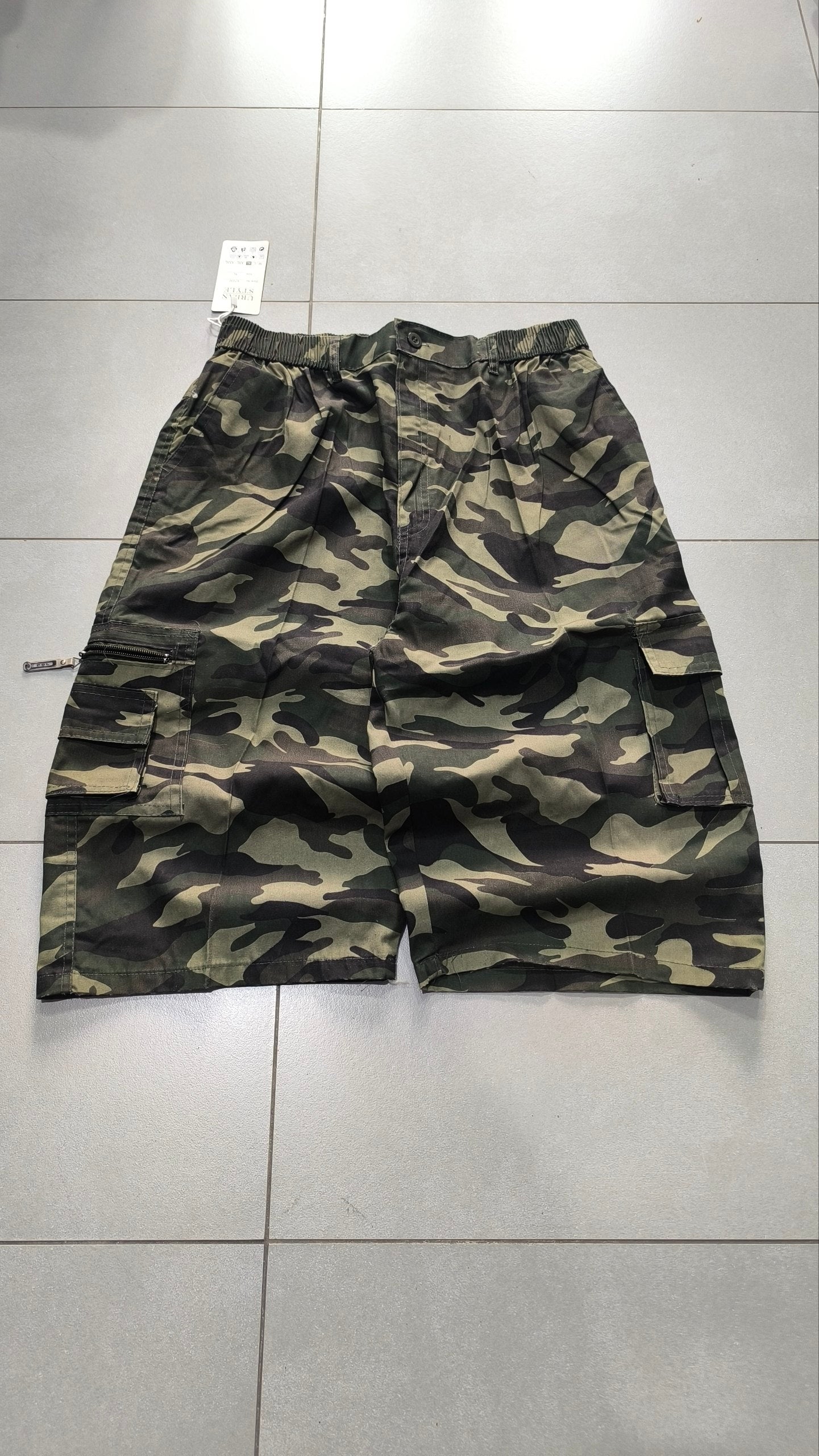 Bermuda cargo camouflage baggy vintage Y2K Jorts "Green"