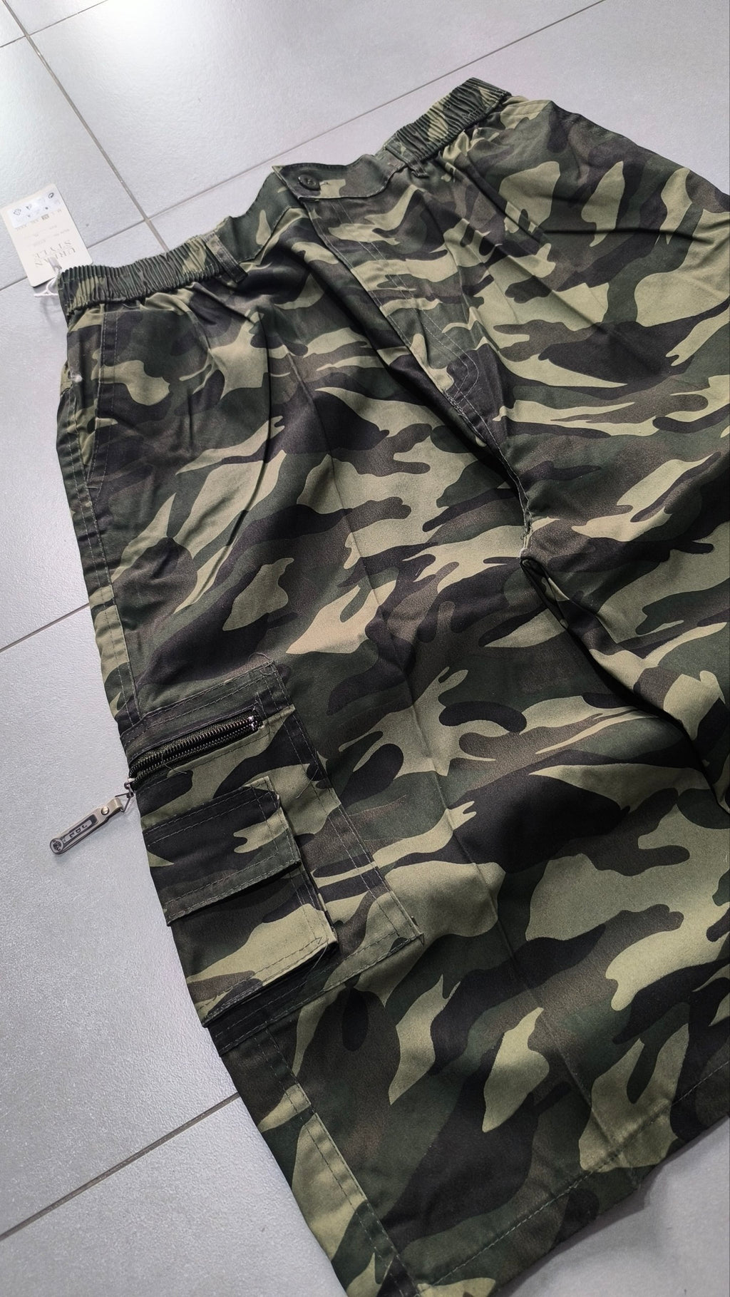 Bermuda cargo camouflage baggy vintage Y2K Jorts "Green"