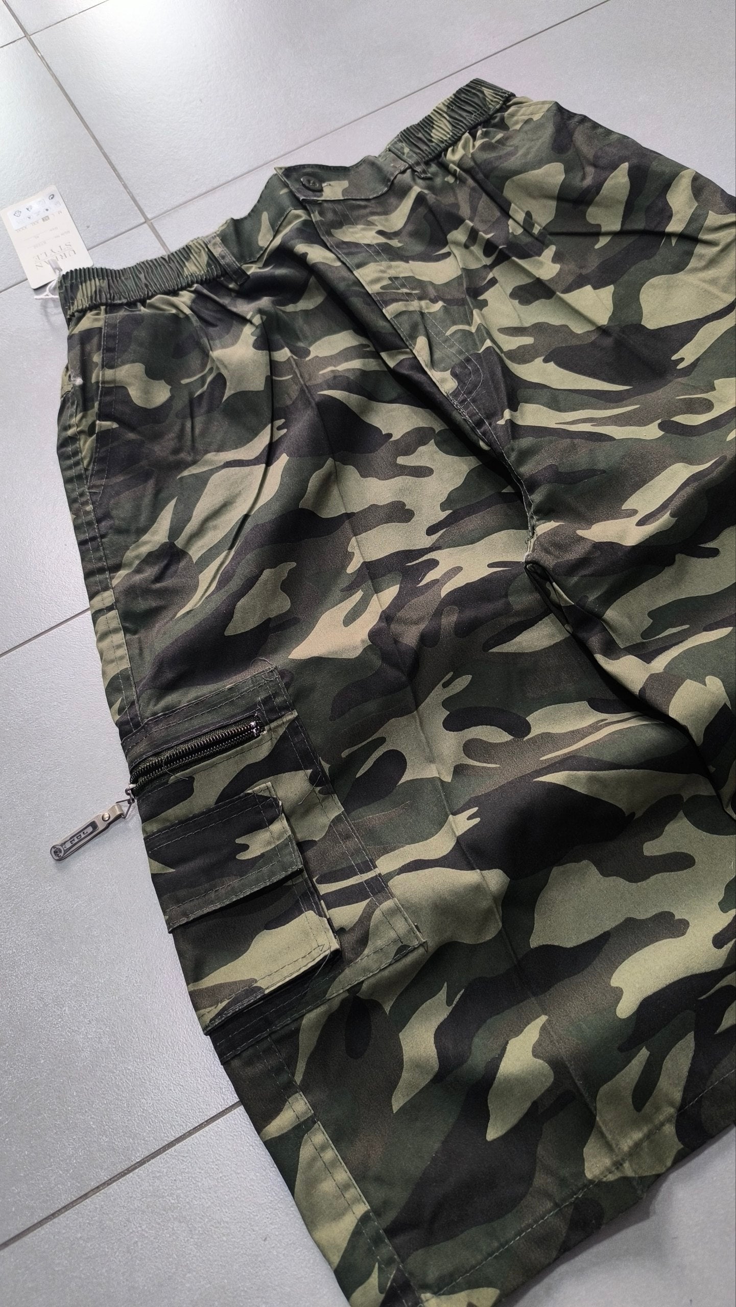 Bermuda cargo camouflage baggy vintage Y2K Jorts "Green"