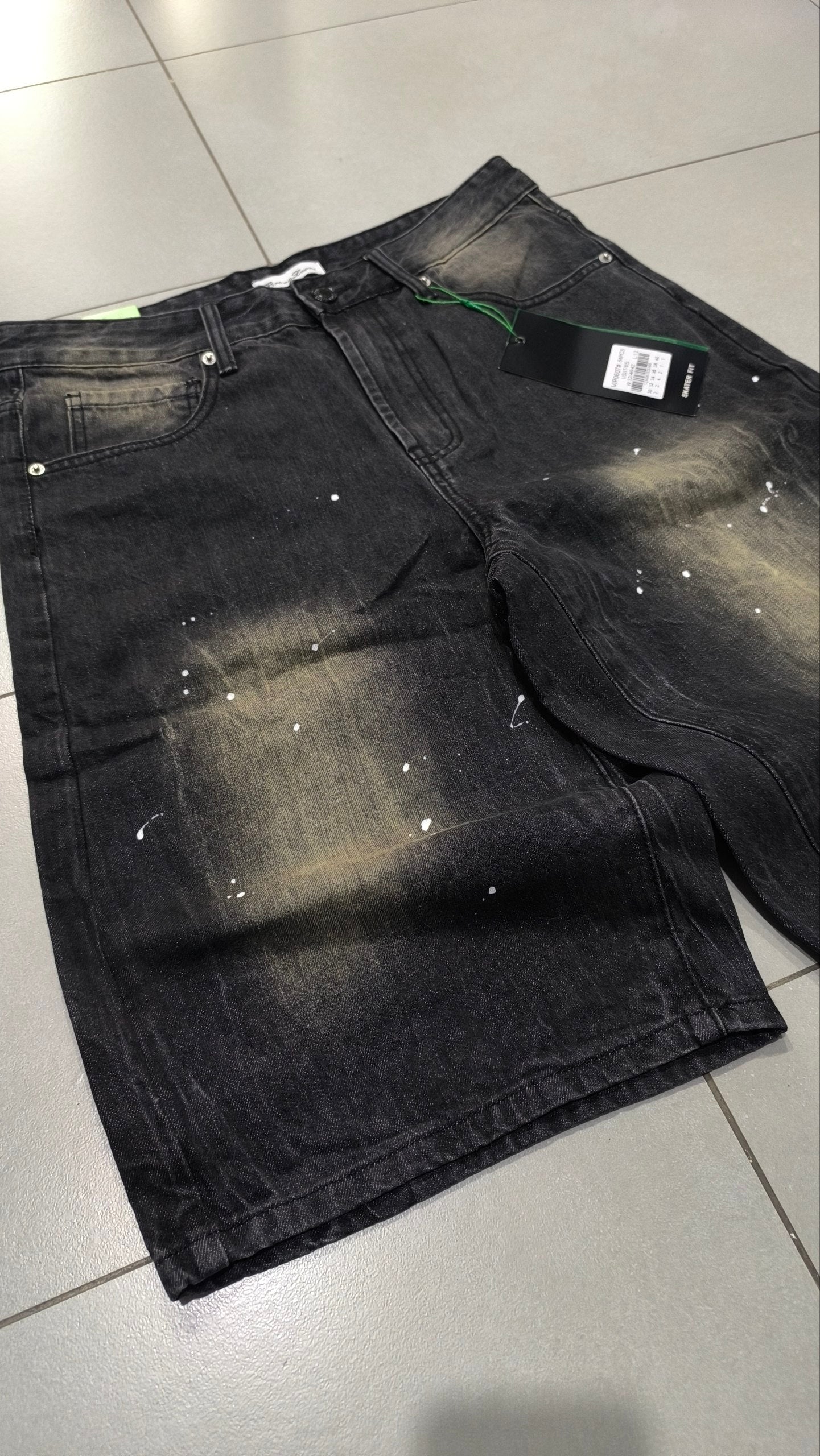 Denim Jeans Jorts Black Vintage Y2K Washed Sand