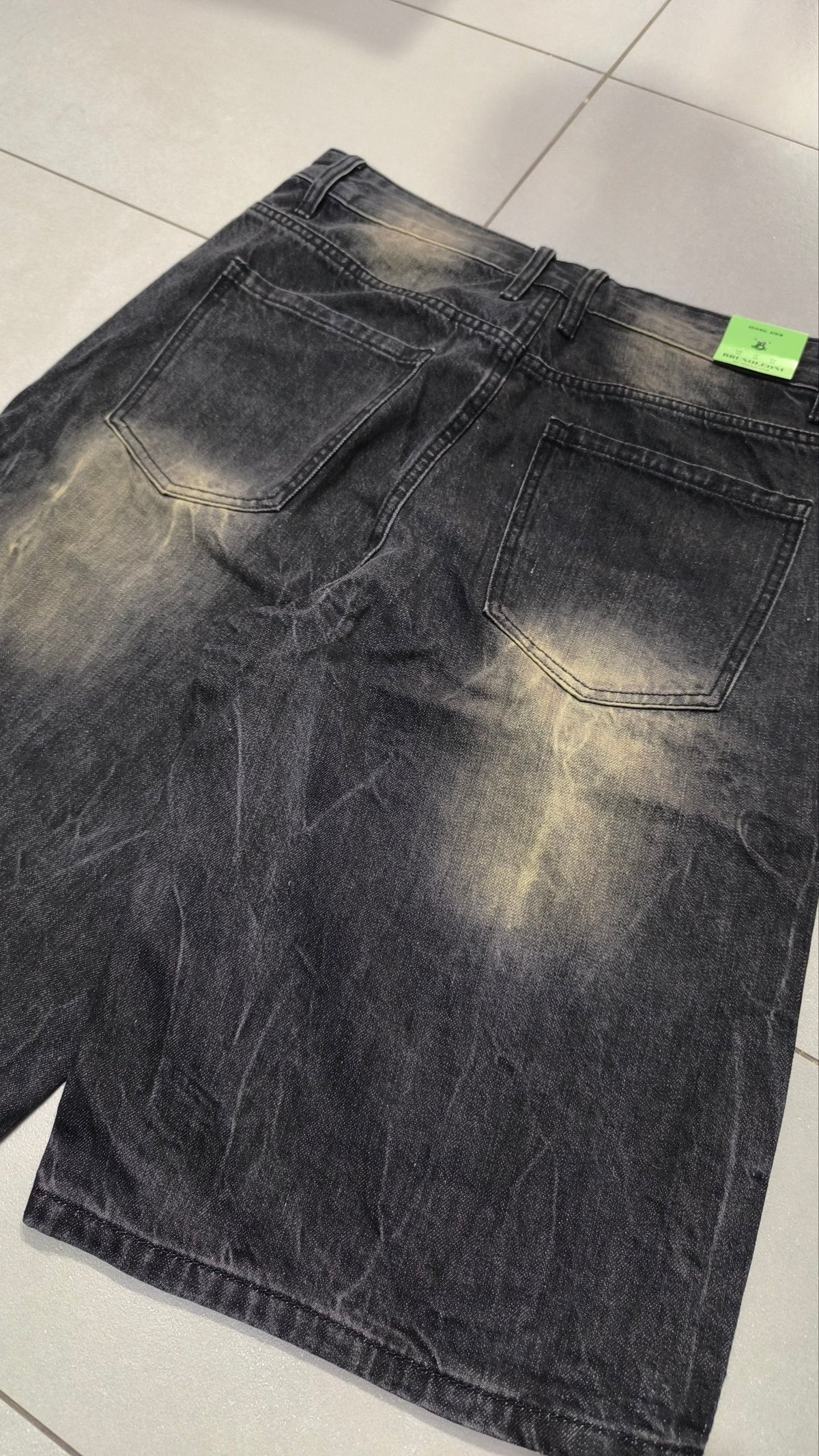 Denim Jeans Jorts Black Vintage Y2K Washed Sand