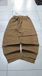 Pantalone uomo balloon Marrone Cammello misto lino wide leg Baggy Fit - Linen Pants Vintage Y2K