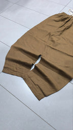 Pantalone uomo balloon Marrone Cammello misto lino wide leg Baggy Fit - Linen Pants Vintage Y2K