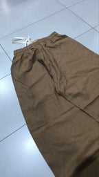 Pantalone uomo balloon Marrone Cammello misto lino wide leg Baggy Fit - Linen Pants Vintage Y2K