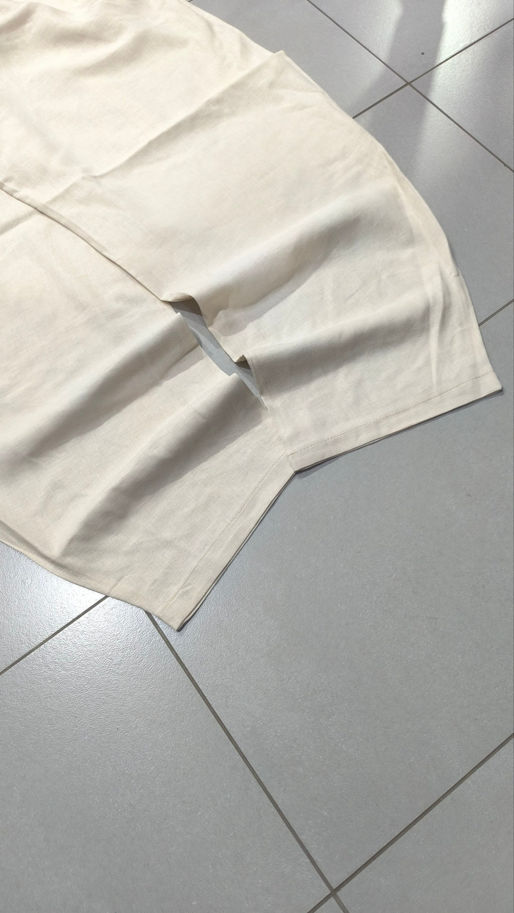 Pantalone uomo balloon Beige misto lino wide leg Baggy Fit - Linen Pants Vintage Y2K