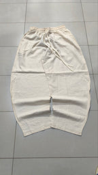 Pantalone uomo balloon Beige misto lino wide leg Baggy Fit - Linen Pants Vintage Y2K