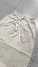 Pantalone uomo balloon Beige misto lino wide leg Baggy Fit - Linen Pants Vintage Y2K