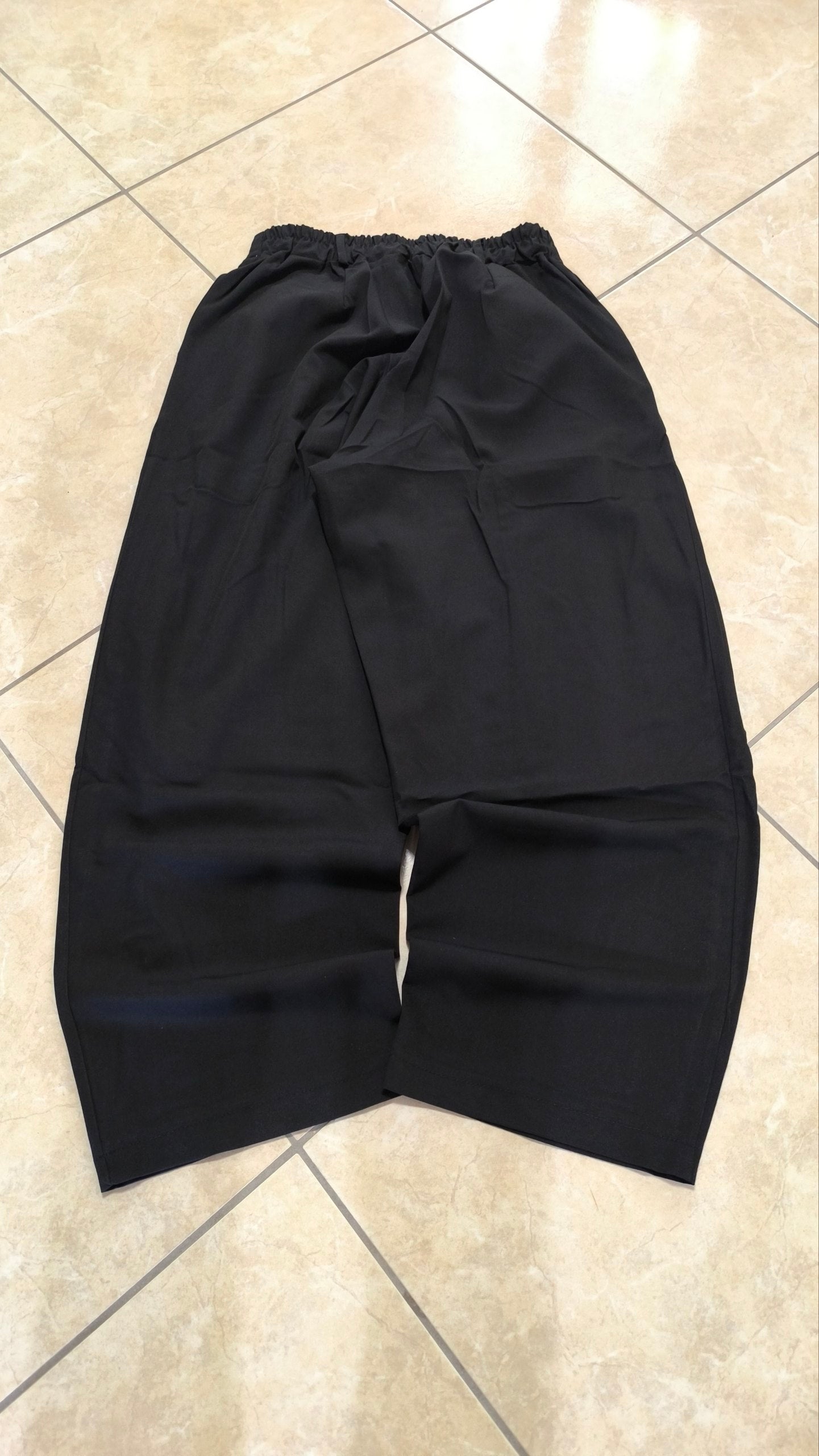 Pantalone nero balloon baggy fit uomo vintage Y2K elegante streetwear