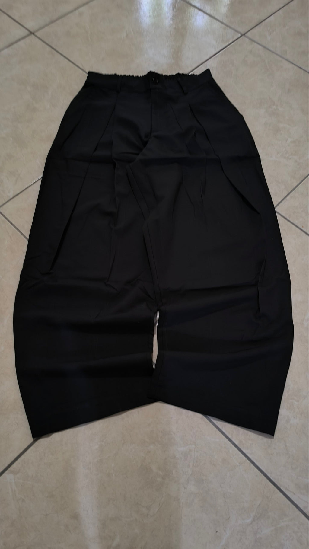 Pantalone nero balloon baggy fit uomo vintage Y2K elegante streetwear