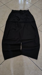 Pantalone nero balloon baggy fit uomo vintage Y2K elegante streetwear