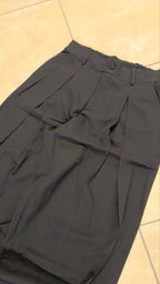 Pantalone nero balloon baggy fit uomo vintage Y2K elegante streetwear