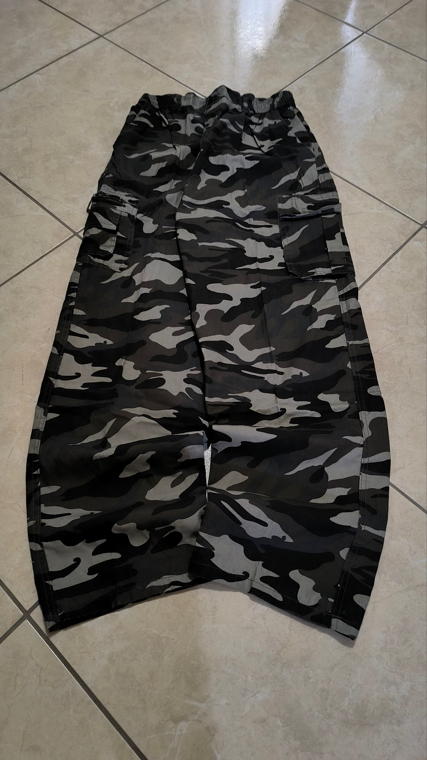 Baggy Pants cargo camouflage baggy Fit vintage Y2K  - Pantalone Militare Oversize "Dark"