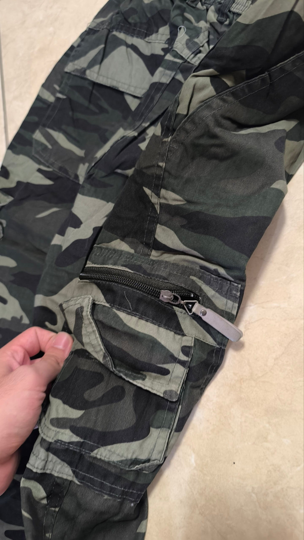 Baggy Pants cargo camouflage baggy Fit vintage Y2K  - Pantalone Militare Oversize "Green"