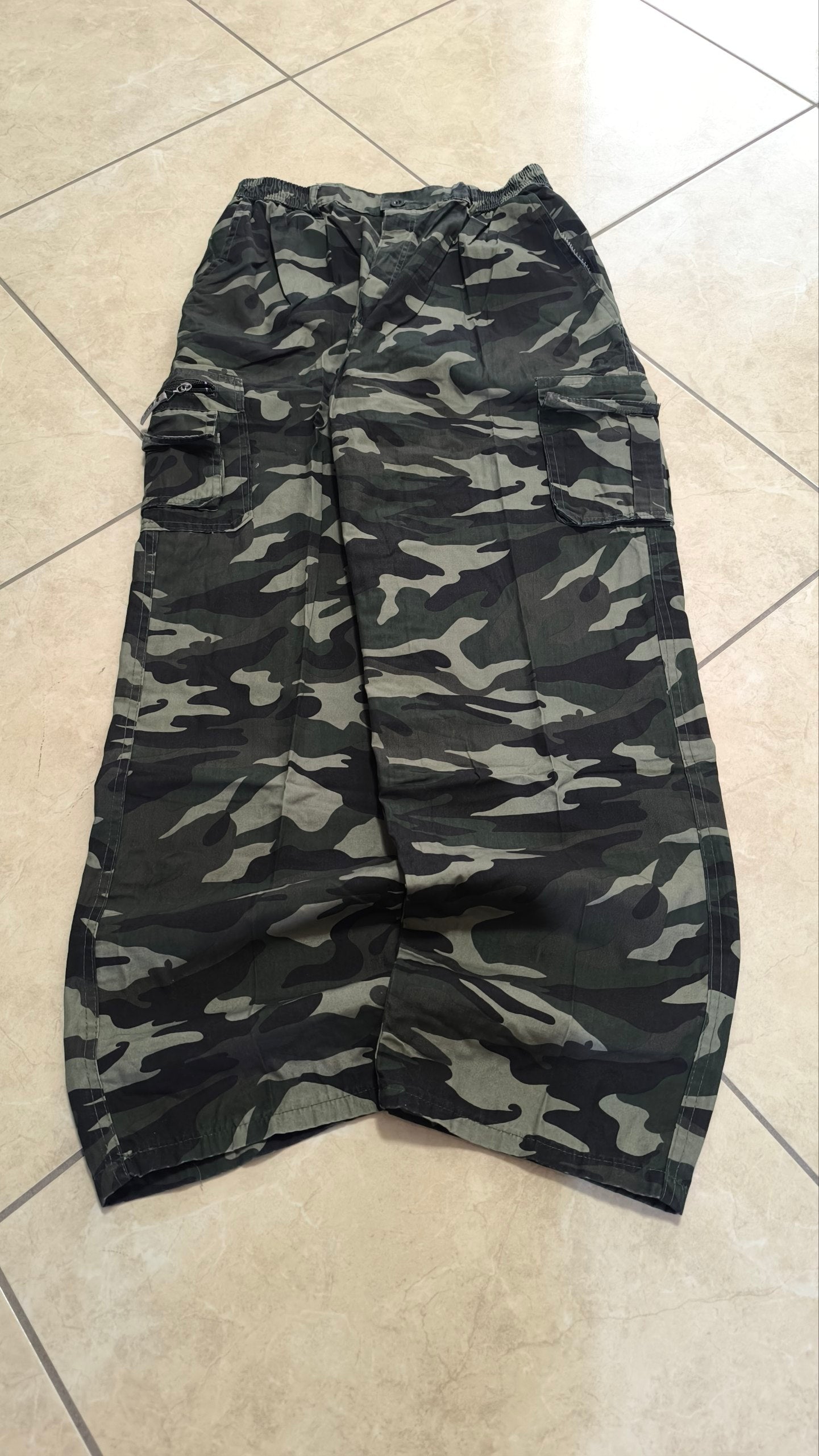 Baggy Pants cargo camouflage baggy Fit vintage Y2K  - Pantalone Militare Oversize "Green"