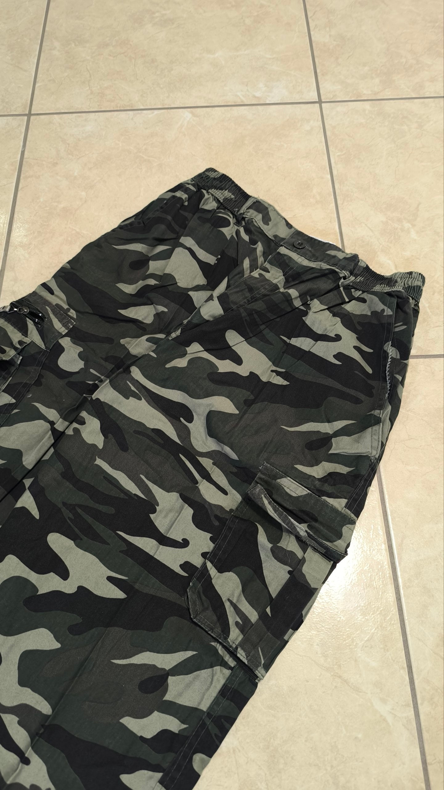 Baggy Pants cargo camouflage baggy Fit vintage Y2K  - Pantalone Militare Oversize "Green"