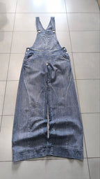 Salopette Jeans Donna Wide Leg Vintage Y2K Denim Baggy (S)
