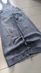 Salopette Jeans Donna Wide Leg Vintage Y2K Denim Baggy (S)
