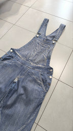 Salopette Jeans Donna Wide Leg Vintage Y2K Denim Baggy (S)