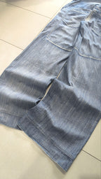 Salopette Jeans Donna Wide Leg Vintage Y2K Denim Baggy (S)