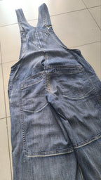 Salopette Jeans Donna Wide Leg Vintage Y2K Denim Baggy (S)
