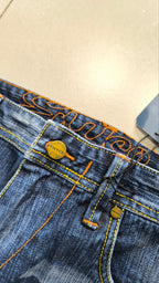 Jeans ENYCE uomo baggy wide leg blu Y2K vintage streetwear
