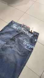 Jeans 96 Novantasei uomo baggy wide leg ricamati Y2K streetwear (L)